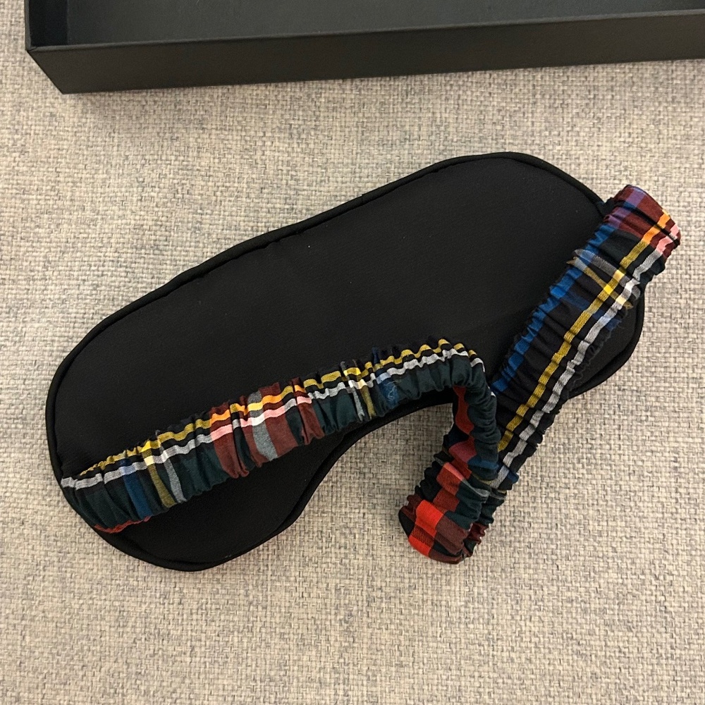 NIB J. Crew Eye Mask in Stewart Tartan Plaid OS - Picture 3 of 7